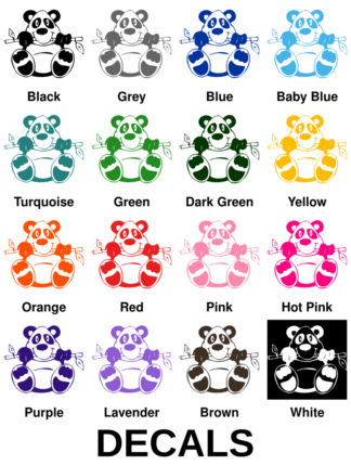 Funny Panda Eating Bamboo Decals